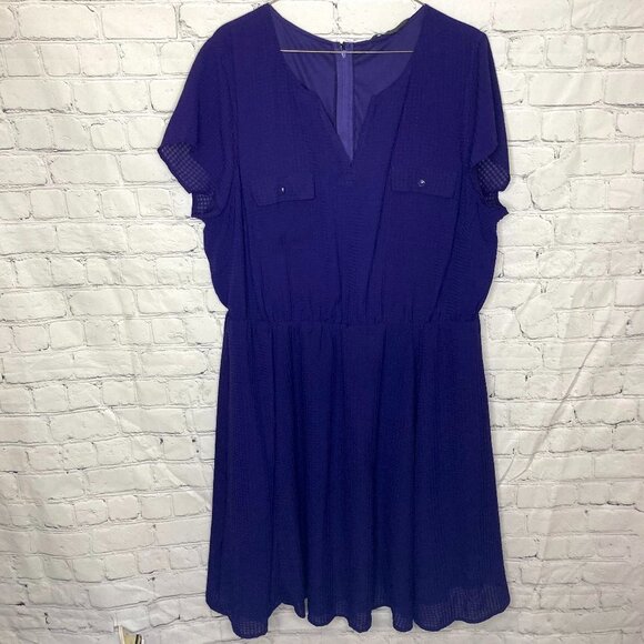 New Noir checkered purple tshirt dress - Picture 1 of 7